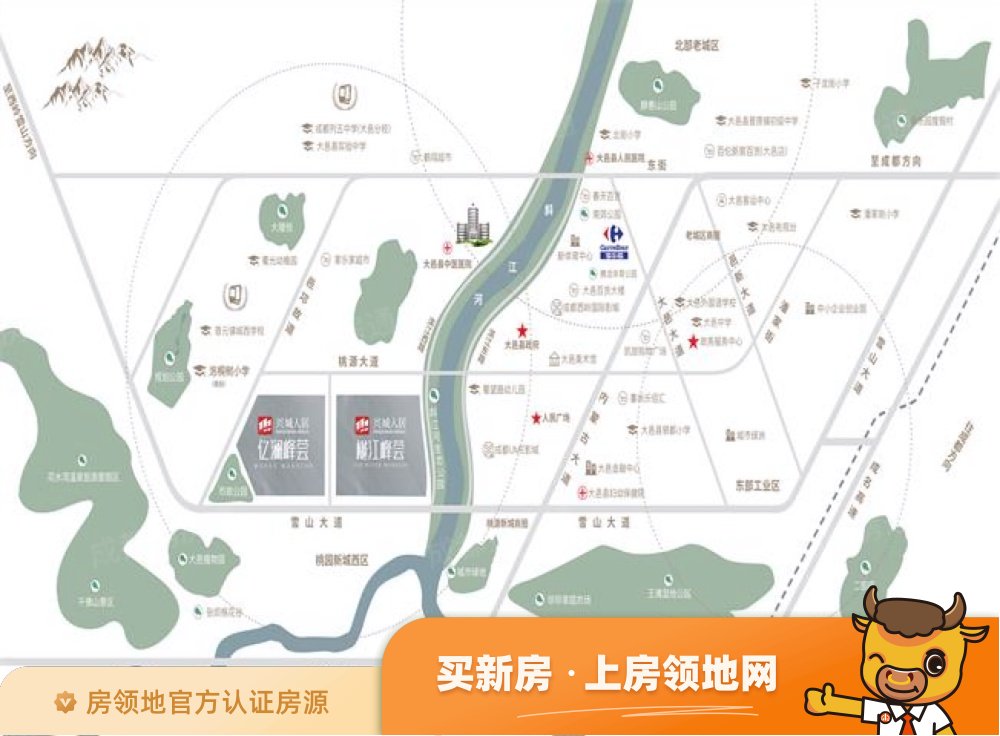 人居樾江峰荟位置交通图1