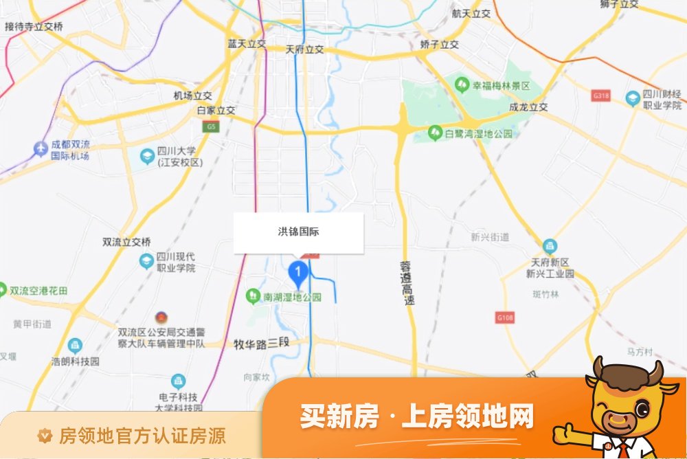 洪锦国际商铺位置交通图1