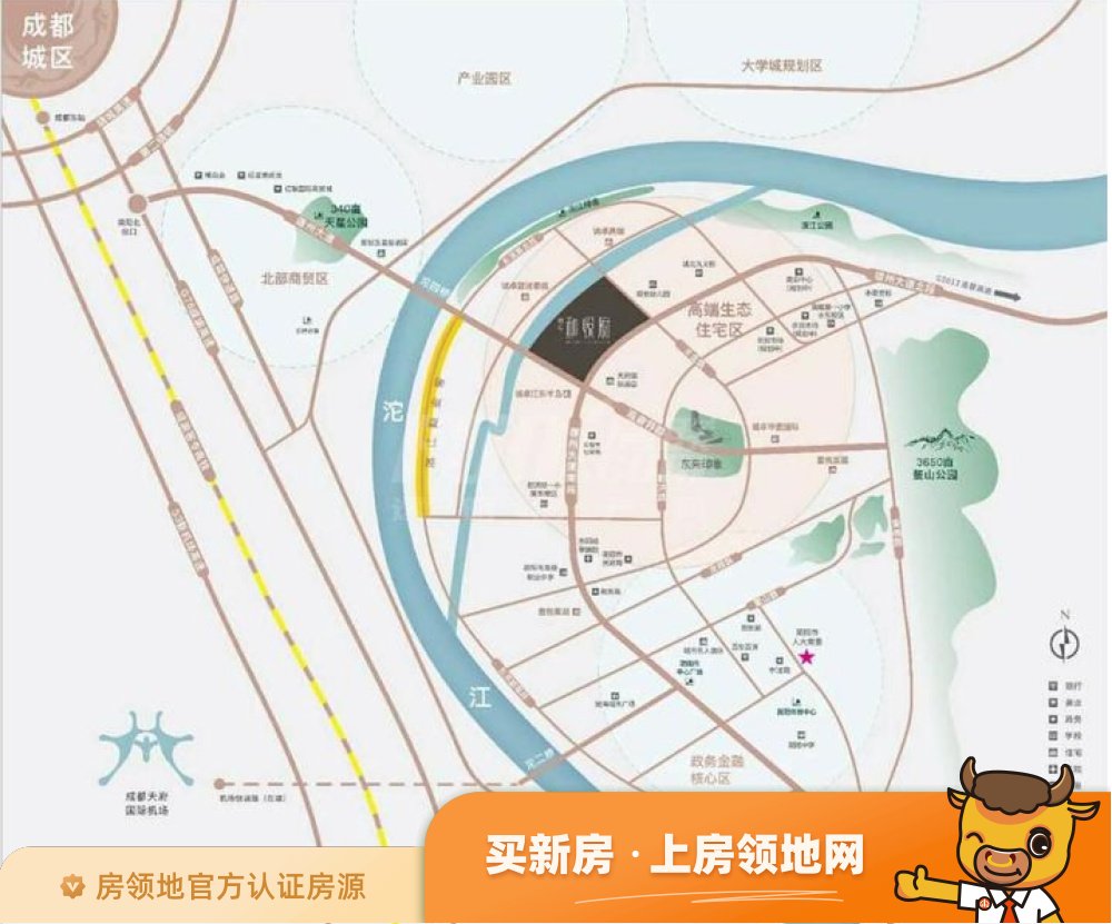 蓝光雍锦星洲湾别墅位置交通图1