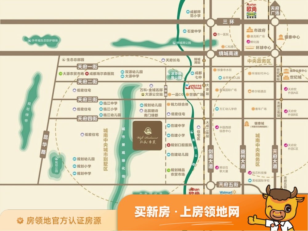 北辰香麓别墅位置交通图2