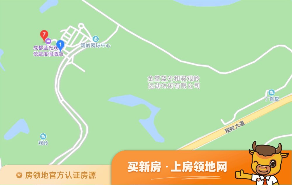 蓝光观岭国际社区翡翠湾位置交通图43