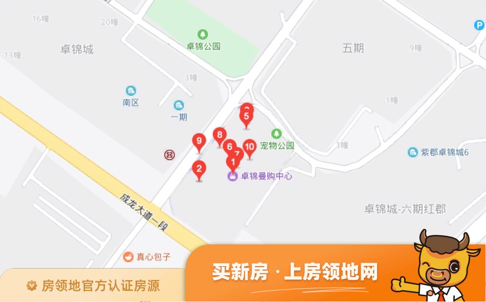 卓锦曼购中心位置交通图3