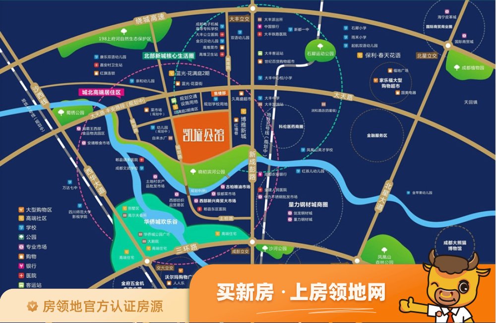华城四季花园位置交通图3