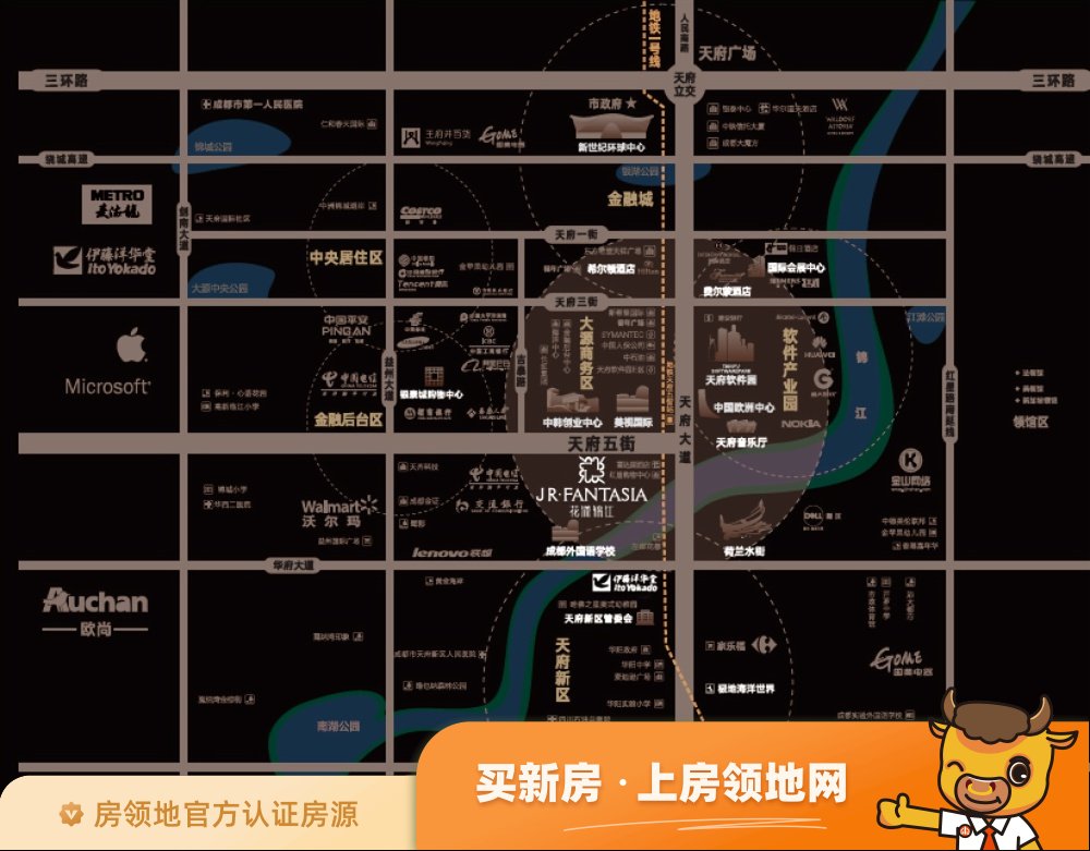 花漾锦江位置交通图1