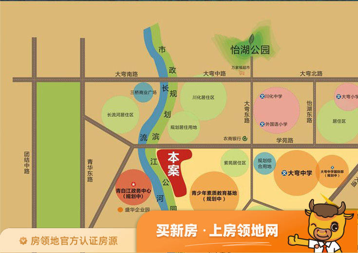 广泽长河郡位置交通图1