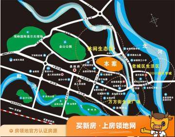 亚厦江与城位置交通图1