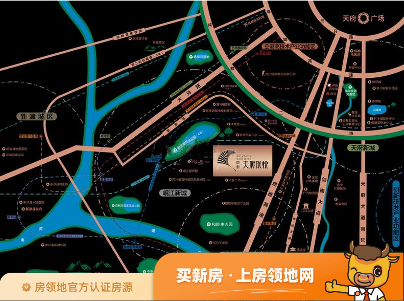 中洲天府珑悦位置交通图3