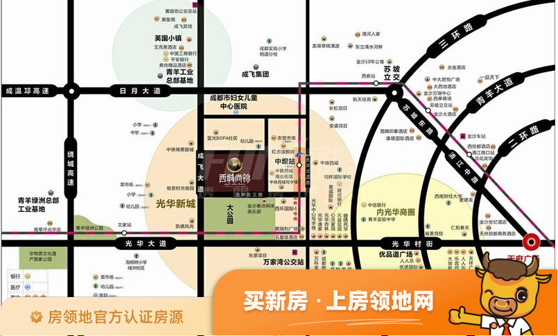 西城尚锦商铺位置交通图1