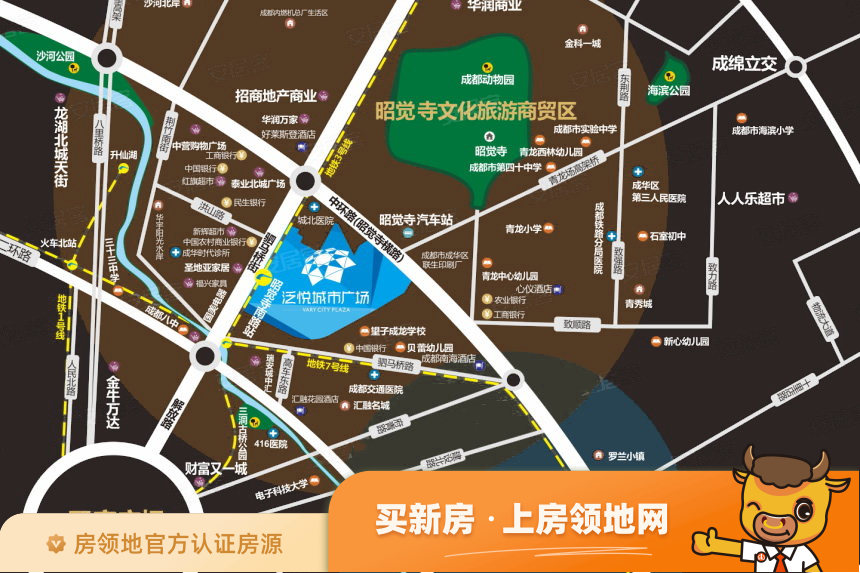 泛悦城市广场商铺位置交通图1
