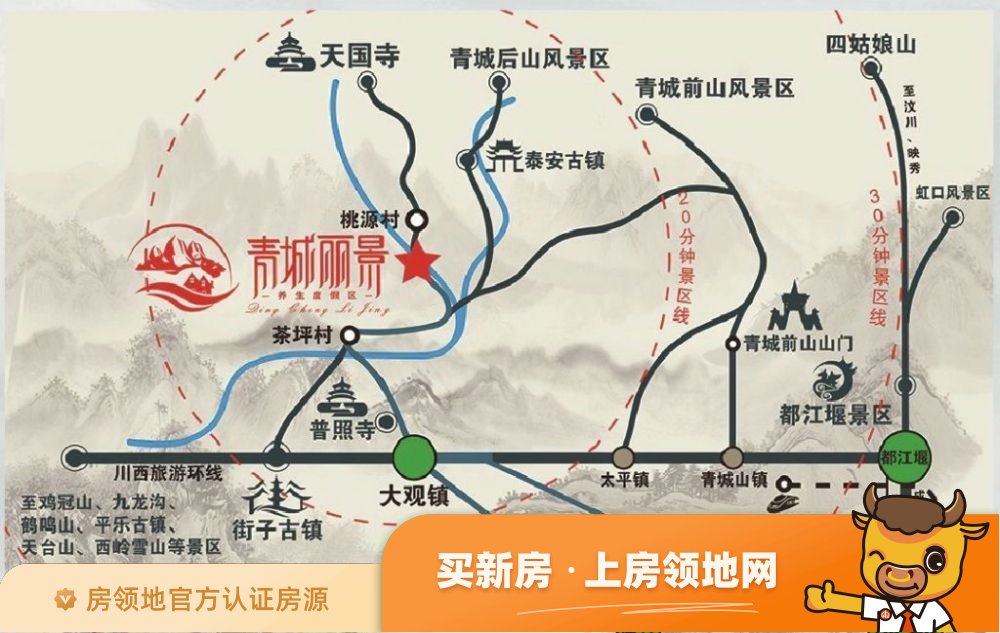 青城丽景养生度假区2期位置交通图2