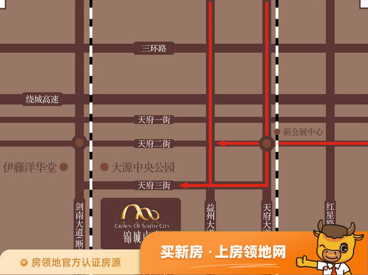 锦城南府商铺位置交通图1