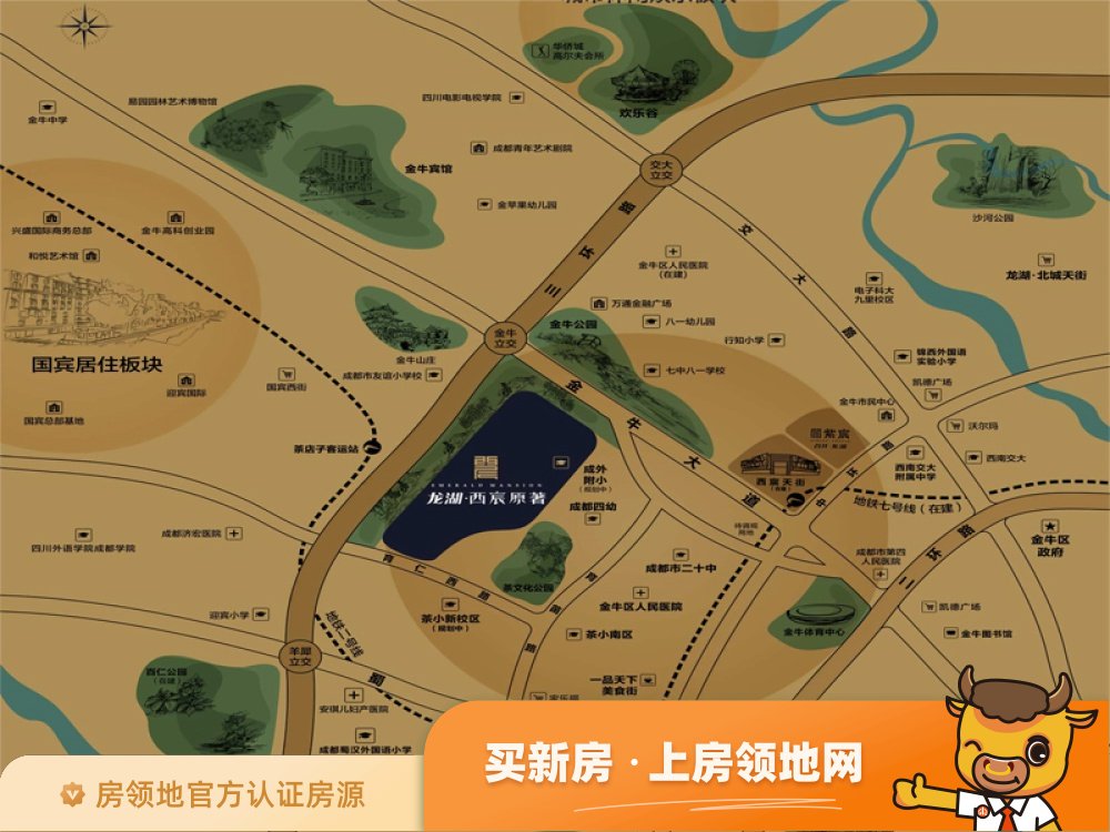 龙湖揽境位置交通图3
