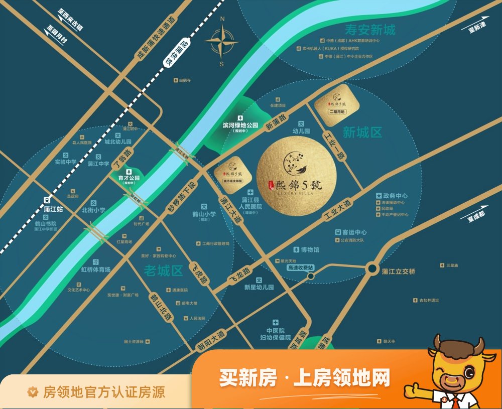 成锦熙锦5号位置交通图2