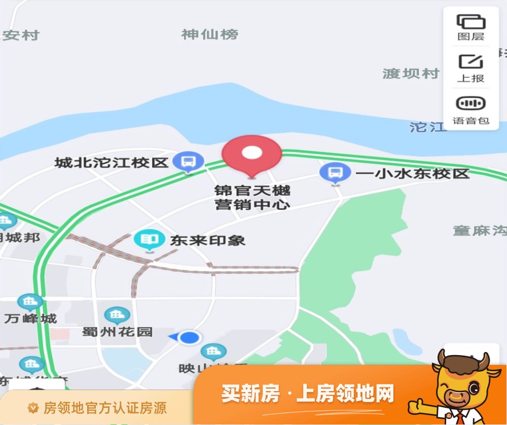 锦官天樾位置交通图2