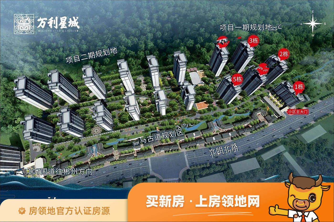 郴州万利星城在售户型，3居、4居，建面114-141m²