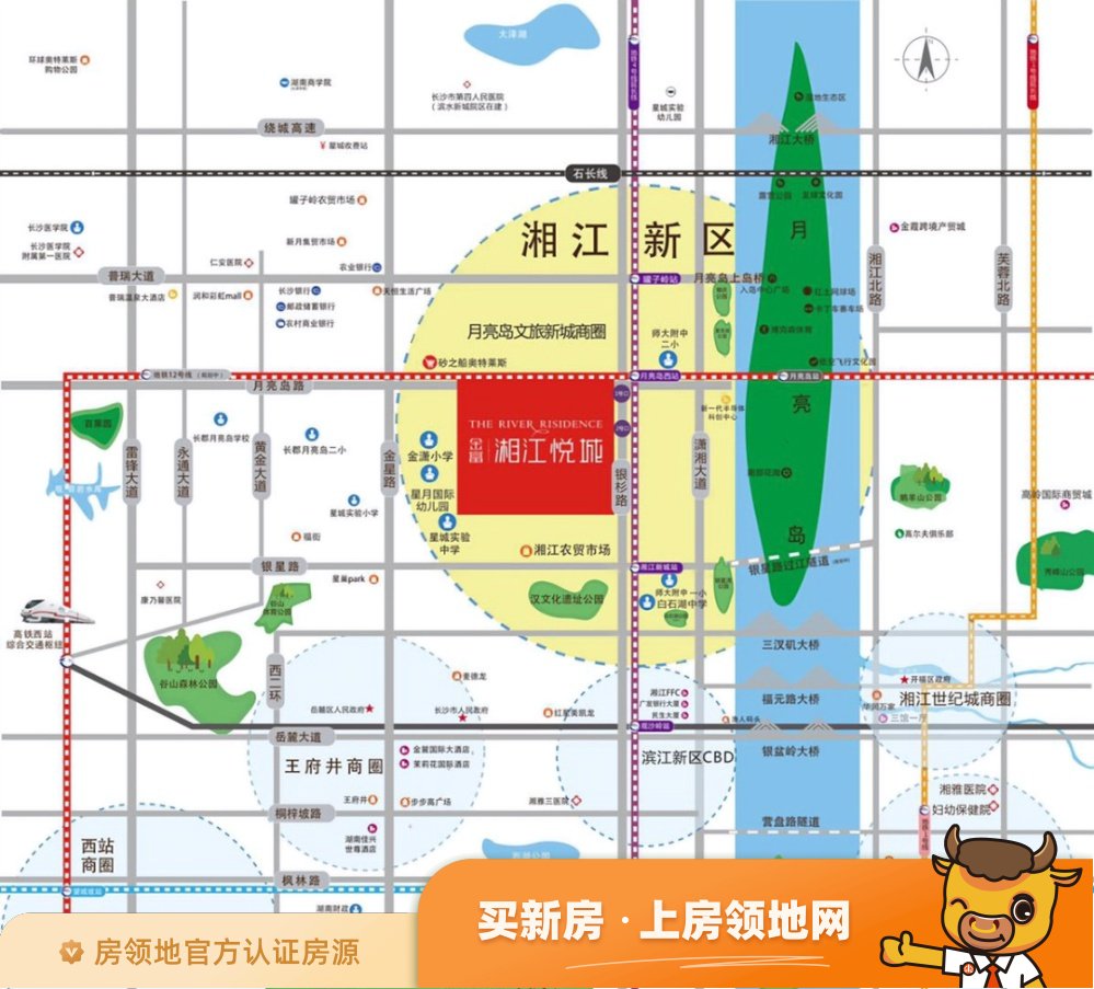 金富湘江悦城位置交通图2