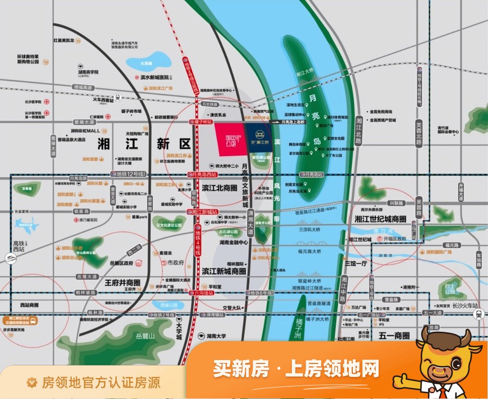 长房润和湘江玥位置交通图2