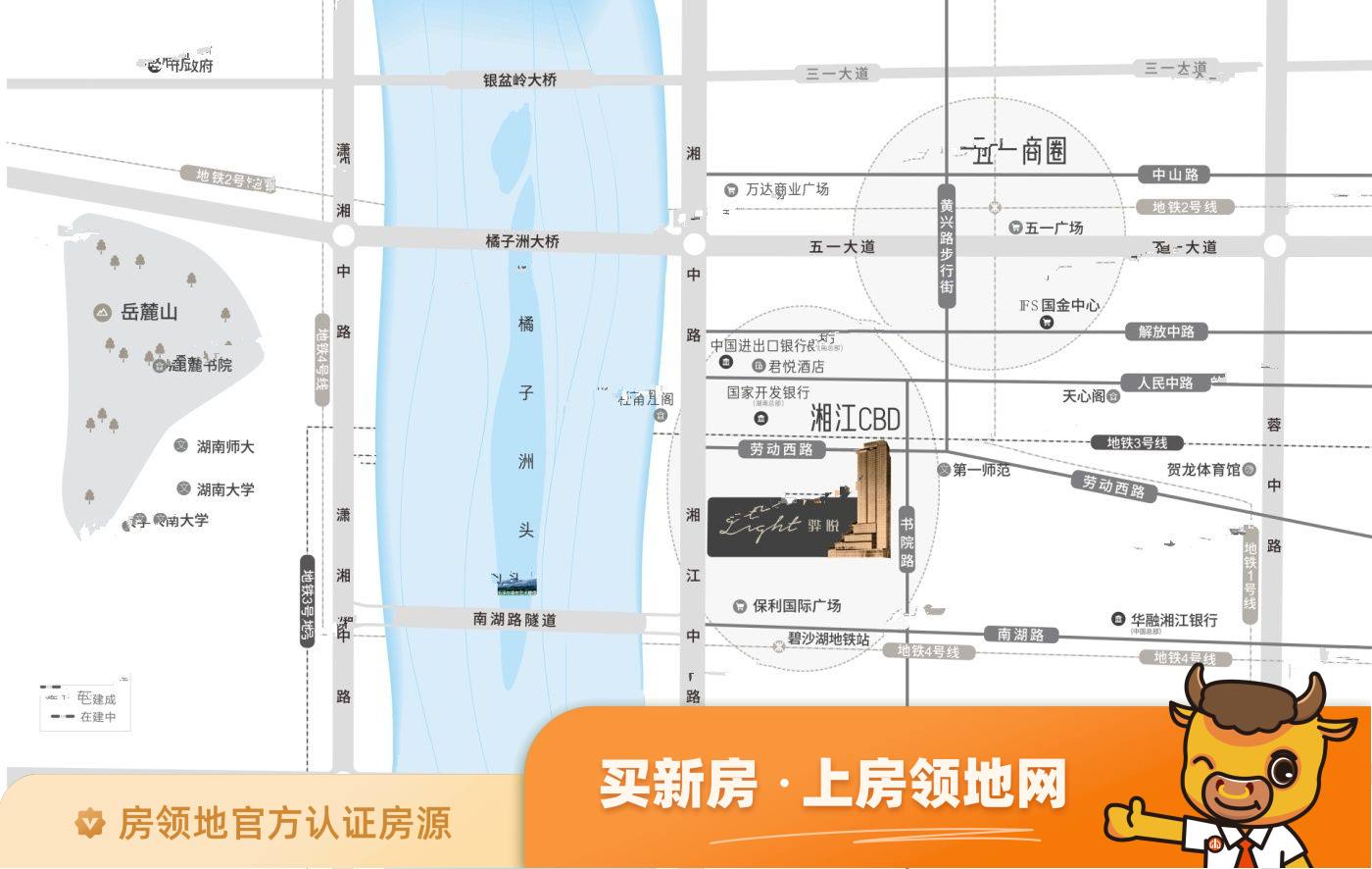 长沙平安财富中心位置交通图3