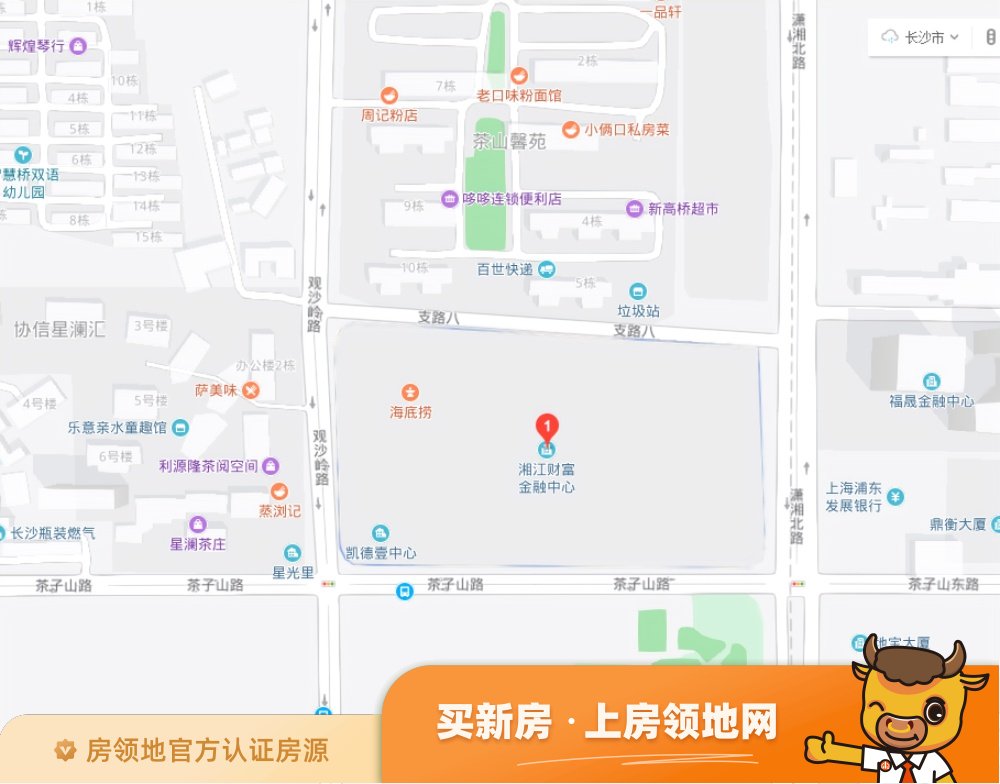 湘江财富金融中心位置交通图1