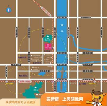 中铁西江悦位置交通图1