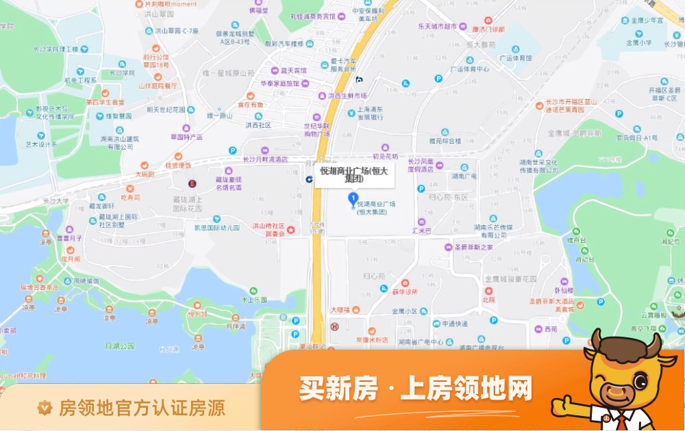 恒大悦湖商业广场位置交通图1