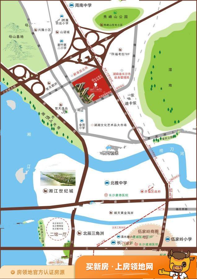 湘江东苑位置交通图2