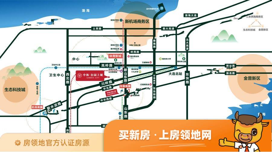 中海公园上城位置交通图3