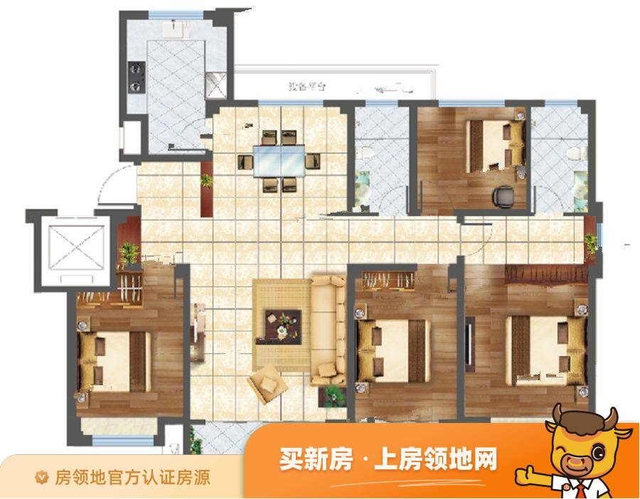 东营众富和悦府在售户型，2居、3居，建面70-120m²
