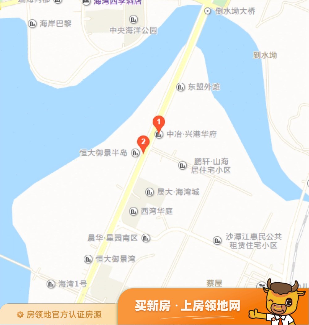 中冶兴港华府位置交通图2