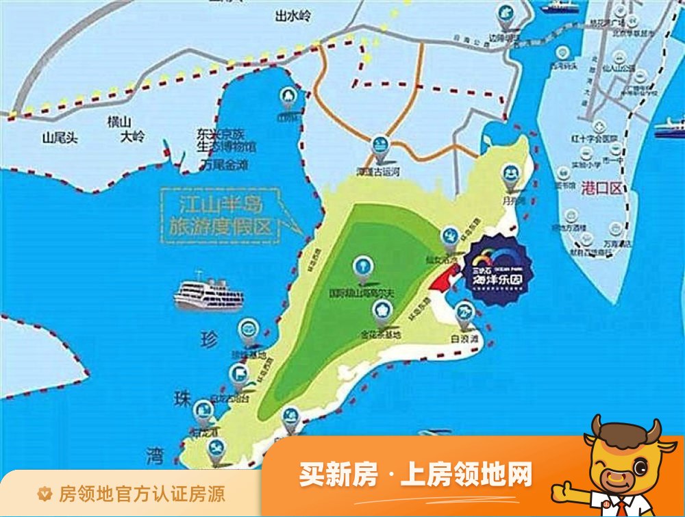 三块石海洋乐园位置交通图1