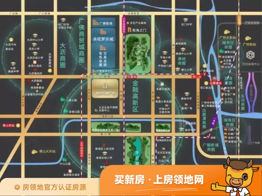 美的玖峰广场商铺位置交通图2