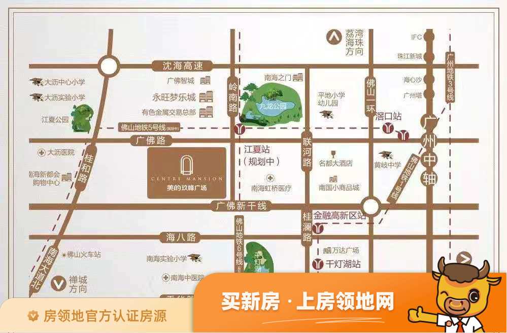 美的玖峰广场公寓位置交通图3