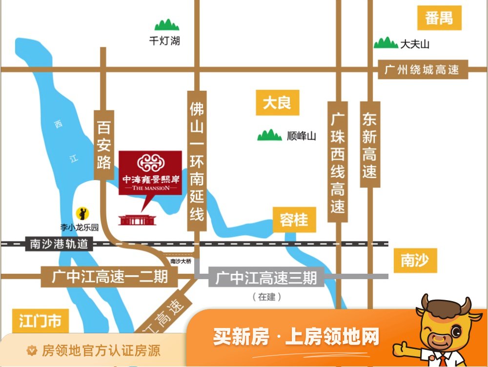 中海雍景熙岸位置交通图8