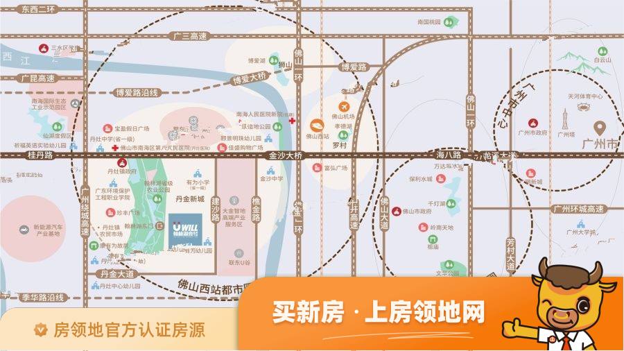上坤翰林湖壹号位置交通图3