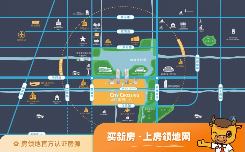 华润阜阳中心位置交通图65