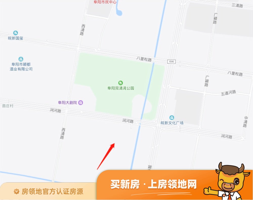 华润阜阳中心位置交通图66
