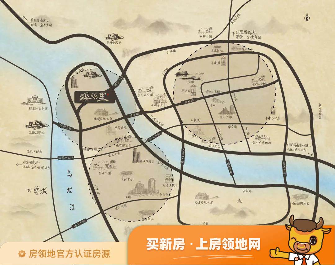 金辉溪溪里位置交通图1