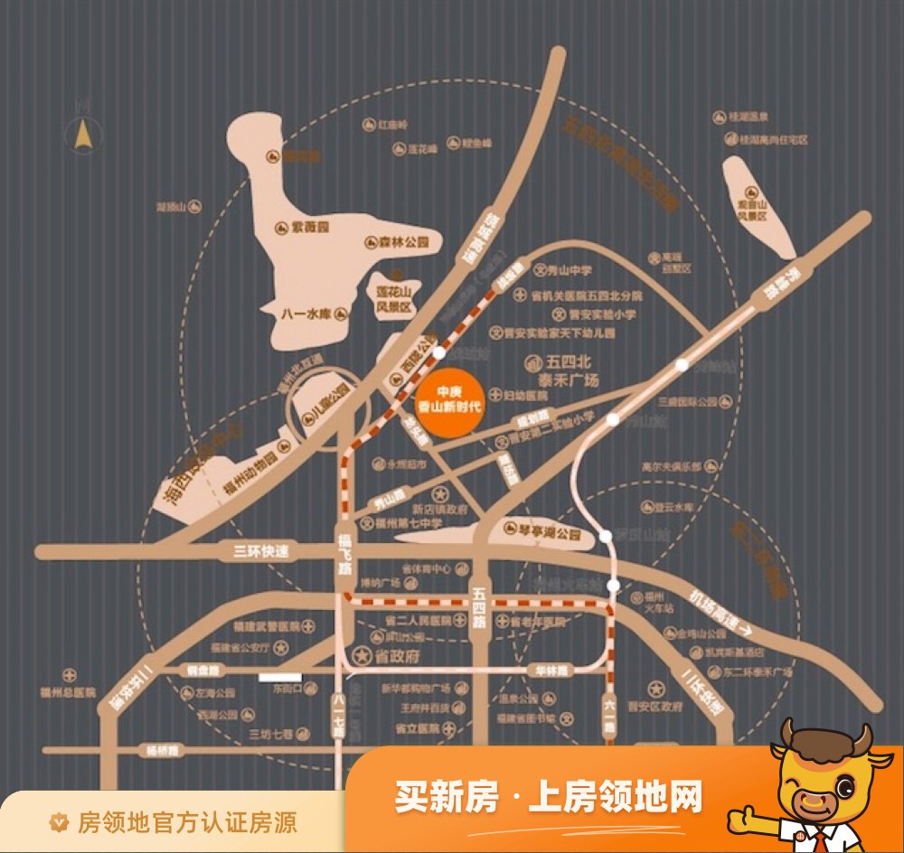 中庚香山新时代位置交通图2