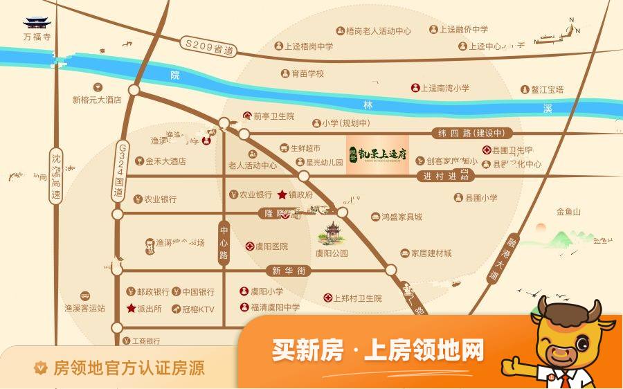凯景上迳府位置交通图1