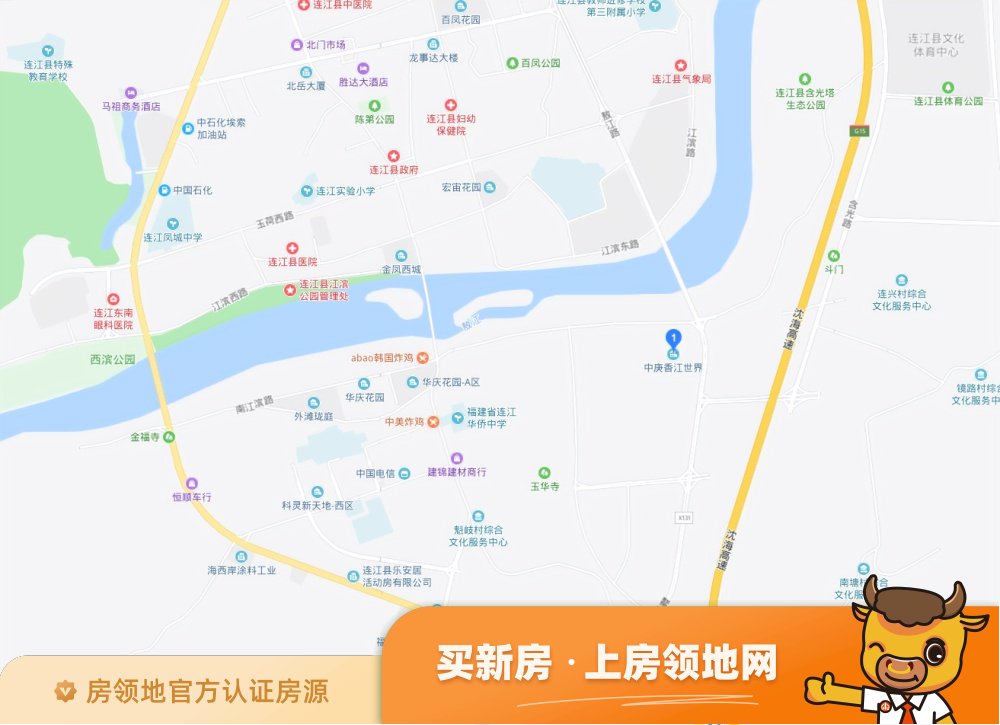 中庚香江世界位置交通图2