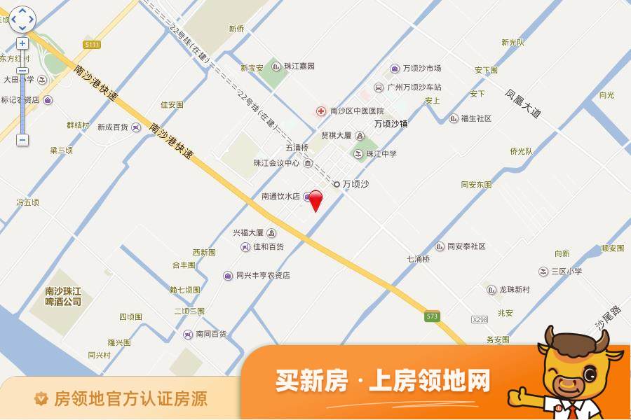 鸿成珠江玥商铺位置交通图1