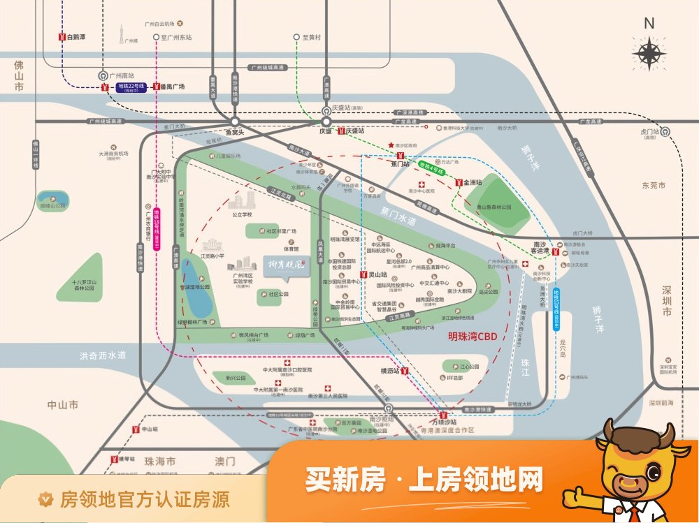 广州柳岸晓风位置交通图46