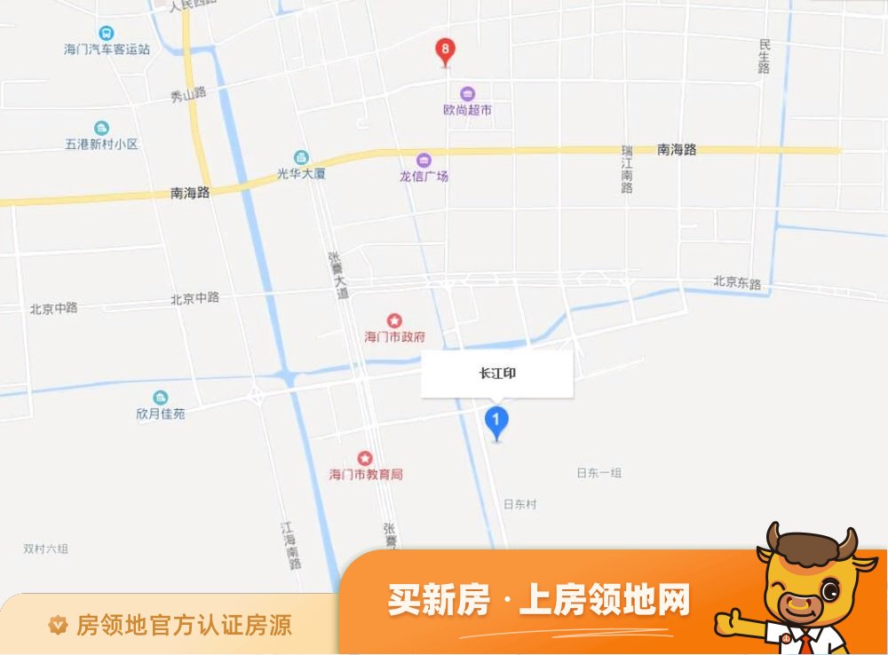 长江印位置交通图1