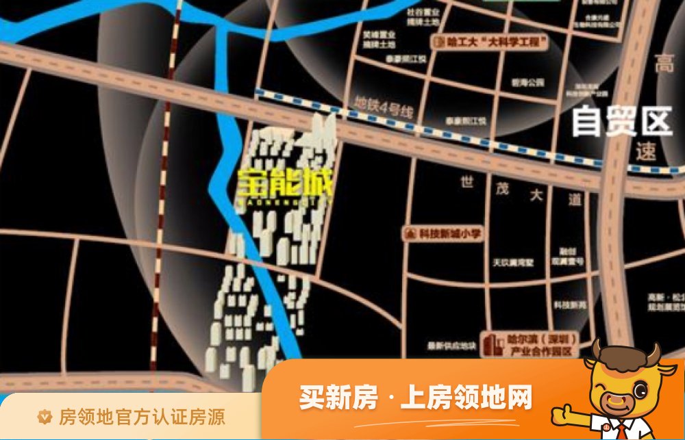 哈尔滨宝能城位置交通图2