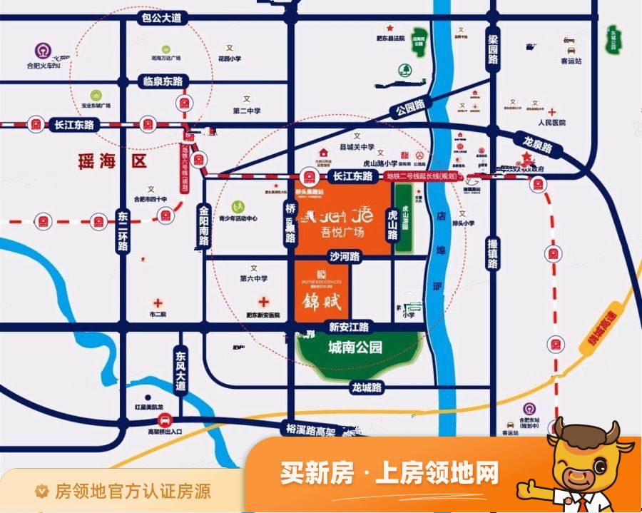 合肥肥东新城吾悦广场位置交通图5