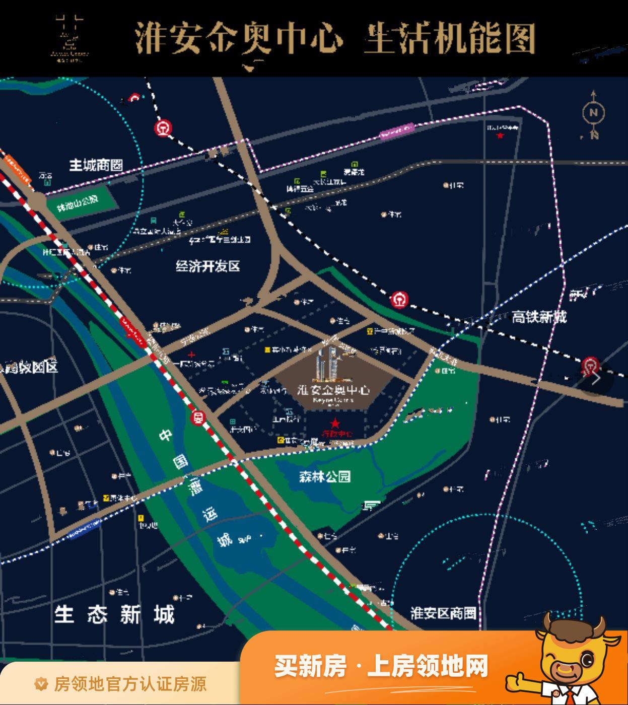 淮安金奥中心位置交通图4