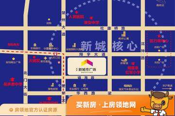 淮安新城市广场位置交通图1