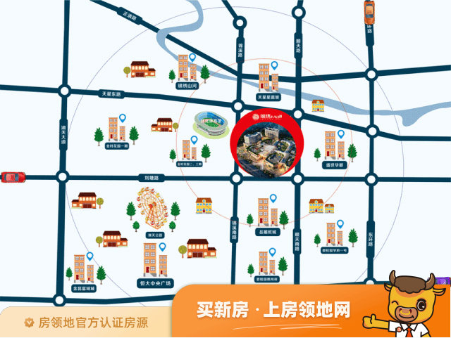锦绣五溪商业中心位置交通图31