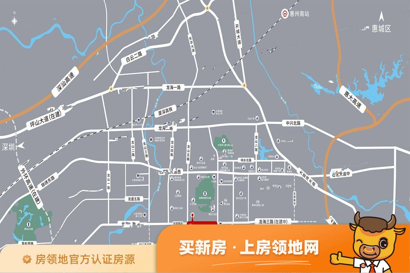 中惠峻秀阁位置交通图2
