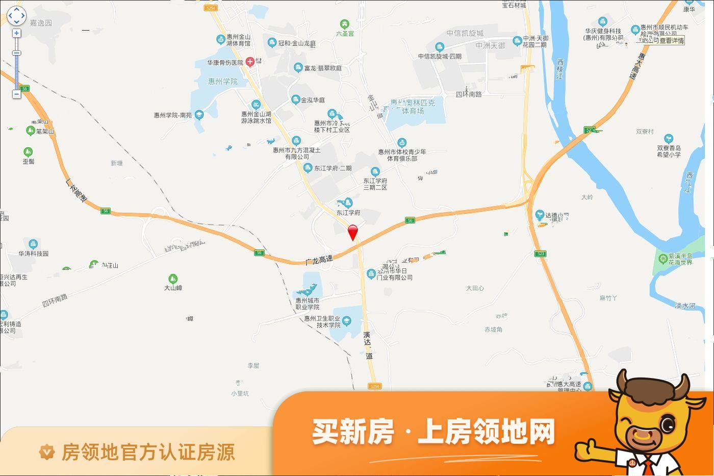 中洲南麓院位置交通图1